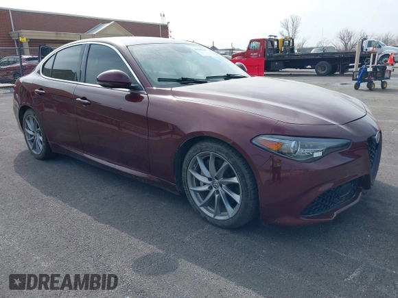 2018 Alfa Romeo Giulia with VIN ZARFAEBN8J7566581, listed as a IAAI auction lot 41524224 with 56,863 mi miles. Bid and sale history available at carsss.com. Image 1.