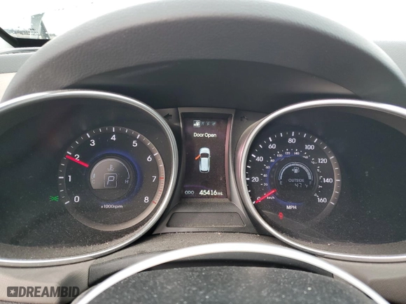2014 Hyundai Santa Fe Sport Premium with VIN 5XYZUDLA1EG128224, listed as a Copart auction lot 50955055 with 45,416 mi miles and Salvage Title. Bid and sale history available at carsss.com. Image 9.