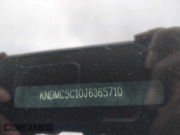 2018 Kia Sedona EX with VIN KNDMC5C10J6365710, listed as a IAAI auction lot 42206510 with Not Provided miles and . Bid and sale history available at carsss.com. Image 9.