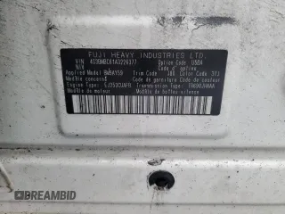 2010 Subaru Legacy Premium All-Weather Anniversary with VIN 4S3BMBC61A3226377, listed as a Copart auction lot 43510925 with 125,468 mi miles and Salvage Title. Bid and sale history available at DreamBid. Image 12.