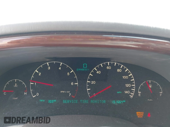 2002 Cadillac DeVille DTS with VIN 1G6KF57972U262315, listed as a IAAI auction lot 41537606 with 151,664 mi miles. Bid and sale history available at carsss.com. Image 7.