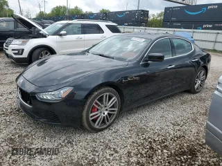 2016 Maserati Ghibli S Q4 with VIN ZAM57RTA4G1185177, listed as a Copart auction lot 55495705 with 51,486 mi miles and Salvage Title. Bid and sale history available at carsss.com. Image 1.