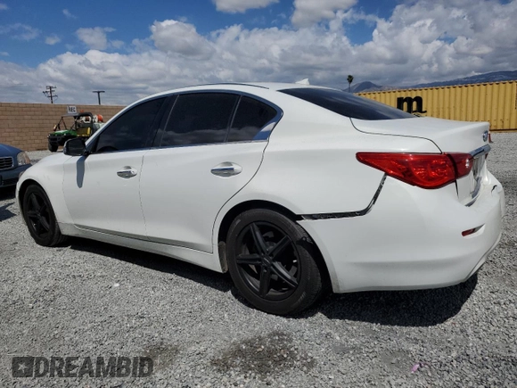2015 Infiniti Q50 Premium with VIN JN1BV7AP3FM354887, listed as a Copart auction lot 51200705 with 127,646 mi miles and Salvage Title. Bid and sale history available at DreamBid. Image 2.