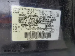 2010 Nissan Sentra S with VIN 3N1AB6AP8AL652126, listed as a Copart auction lot 54216485 with 249,769 mi miles and Salvage Title. Bid and sale history available at carsss.com. Image 12.