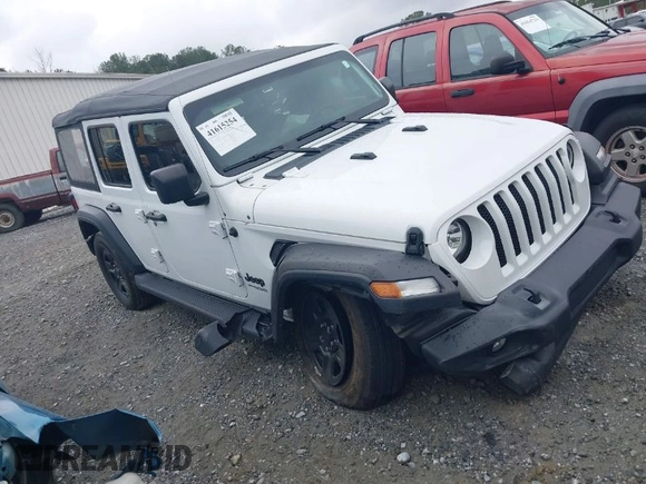2022 Jeep Wrangler Unlimited Willys Sport with VIN 1C4HJXDN1NW175134, listed as a IAAI auction lot 41615254 with 28,762 mi miles and . Bid and sale history available at DreamBid. Image 1.