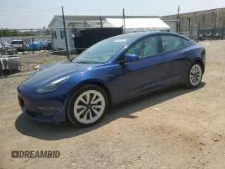 2023 Tesla Model 3 with VIN 5YJ3E1EAXPF419636, listed as a Copart auction lot 59754495 with 14,407 mi miles and Salvage title. Bid and sale history available at DreamBid. Image 1.