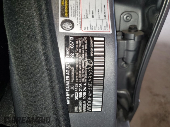 2013 Mercedes-Benz C 250 Sport with VIN WDDGF4HB5DA860749, listed as a Copart auction lot 47564765 with 130,914 mi miles and Salvage Title. Bid and sale history available at DreamBid. Image 12.