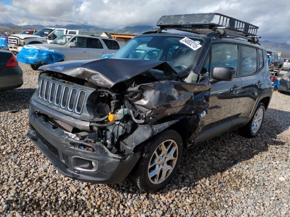 2017 Jeep Renegade Latitude with VIN ZACCJBBB8HPG59910, listed as a Copart auction lot 54883215 with 127,119 mi miles and Salvage title. Bid and sale history available at DreamBid. Image 1.