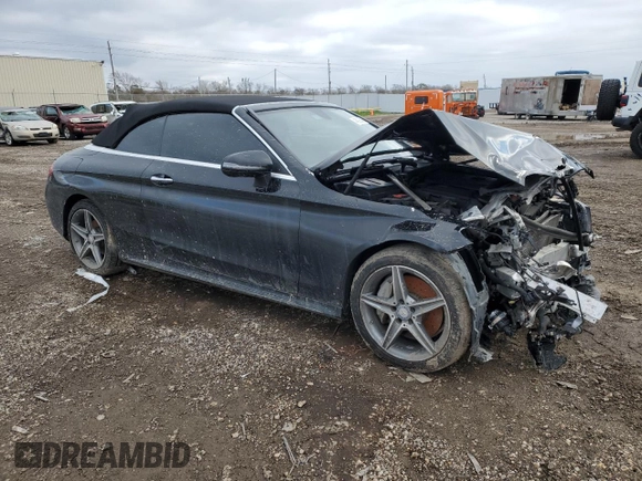 2017 Mercedes-Benz C 300 with VIN WDDWK4JB0HF498145, listed as a Copart auction lot 46093645 with 64,991 mi miles and Salvage Title. Bid and sale history available at DreamBid. Image 4.