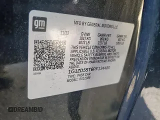 2023 Chevrolet Malibu LT with VIN 1G1ZD5ST6PF134480, listed as a Copart auction lot 55989295 with 59,708 mi miles and Salvage Title. Bid and sale history available at DreamBid. Image 13.