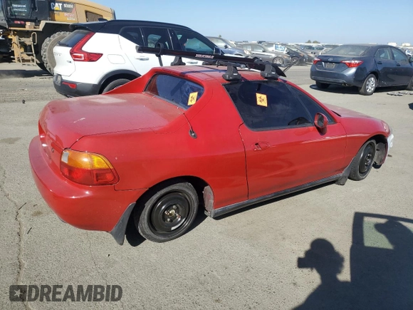 1993 Honda del Sol Si z VIN JHMEH6267PS009746, wystawiony jako Copart lot #73194054 z przebiegiem 130 177 mil mil oraz Szkody całkowita. Historia ofert i sprzedaży dostępna na DreamBid. Obrazek 3.