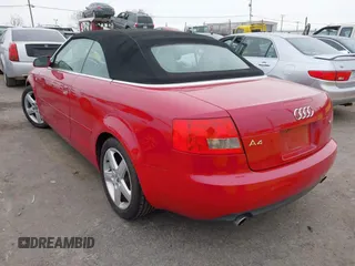 2005 Audi A4 1.8T with VIN WAUAC48H15K008713, listed as a IAAI auction lot 41558395 with Not Provided miles. Bid and sale history available at carsss.com. Image 3.