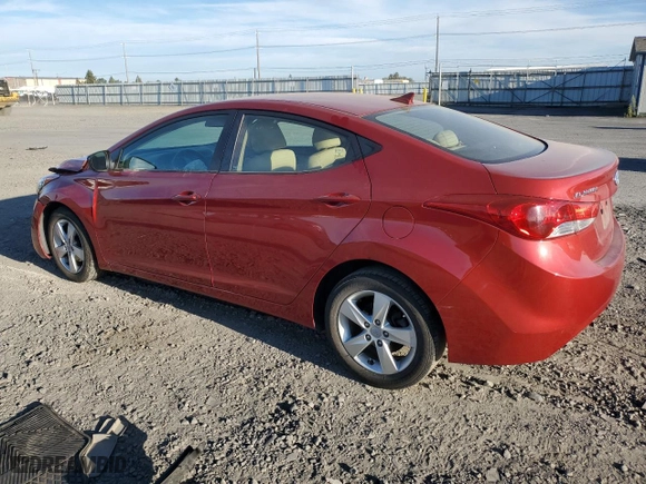 2013 Hyundai Elantra GLS PZEV with VIN KMHDH4AE2DU521677, listed as a Copart auction lot 70890244 with 122,987 mi miles and Salvage Title. Bid and sale history available at carsss.com. Image 2.