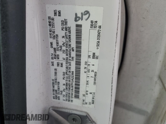 2015 Ford Escape Titanium with VIN 1FMCU9J97FUA22366, listed as a Copart auction lot 49128885 with 119,643 mi miles and Salvage Title. Bid and sale history available at carsss.com. Image 13.