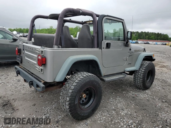 2001 Jeep Wrangler Sport with VIN 1J4FA49S81P348537, listed as a Copart auction lot 52341295 with 131,756 mi miles and Clean Title. Bid and sale history available at carsss.com. Image 3.