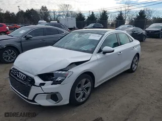 2023 Audi A3 Premium with VIN WAUAUDGY1PA045946, listed as a IAAI auction lot 41661380 with 34,259 mi miles. Bid and sale history available at carsss.com. Image 2.