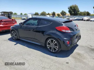 2016 Hyundai Veloster Turbo with VIN KMHTC6AE8GU281075, listed as a Copart auction lot 61605505 with 125,904 mi miles and Salvage title. Bid and sale history available at DreamBid. Image 2.