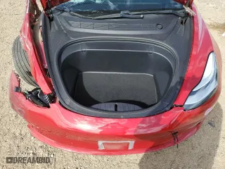 2019 Tesla Model 3 Long Range with VIN 5YJ3E1EB1KF387273, listed as a Copart auction lot 47318605 with 57,111 mi miles and Salvage Title. Bid and sale history available at carsss.com. Image 12.