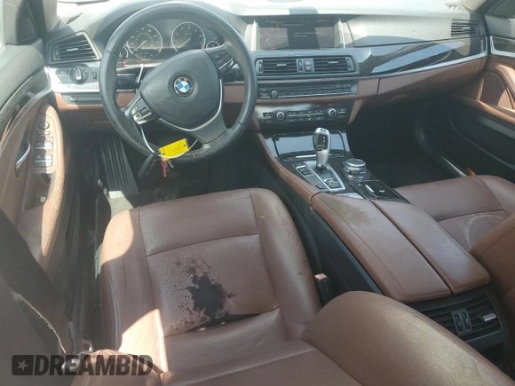 2015 BMW 5 Series 535i with VIN WBA5B1C55FG127076, listed as a Copart auction lot 49271335 with 97,700 mi miles and Clean Title. Bid and sale history available at carsss.com. Image 8.