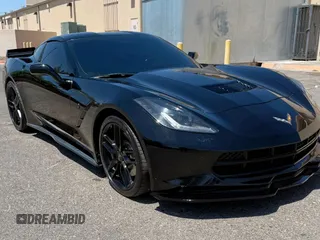 2014 Chevrolet Corvette Z51 2LT with VIN 1G1YJ2D74E5102617, listed as a Copart auction lot 64455705 with 91,709 mi miles and Salvage title. Bid and sale history available at DreamBid. Image 1.