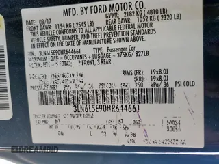 2017 Lincoln MKZ Reserve с VIN 3LN6L5E90HR644661, выставлен на аукционе Copart как лот 56971915 с пробегом 104 148 миль миль и Чистый • Clean title. История ставок и продаж доступна на DreamBid. Изображение 13.