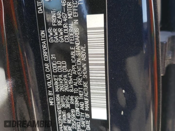 2016 Volvo XC90 T6 Momentum with VIN YV4A22PK4G1034994, listed as a Copart auction lot 48294855 with Not Provided miles and Salvage Title. Bid and sale history available at carsss.com. Image 13.