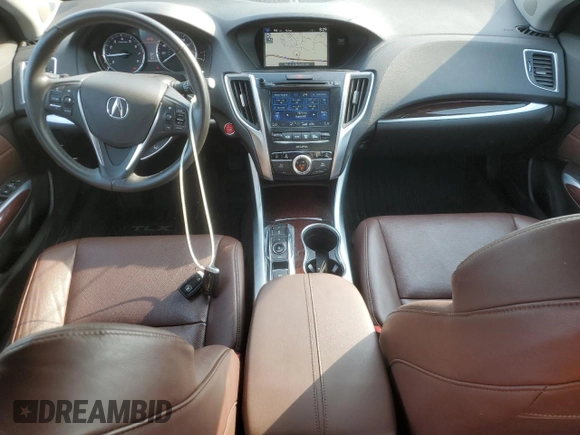 2015 Acura TLX Technology with VIN 19UUB2F50FA017332, listed as a Copart auction lot 60505425 with 108,617 mi miles and Salvage title. Bid and sale history available at DreamBid. Image 8.