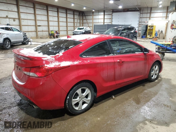 2013 Hyundai Elantra Coupe GS with VIN KMHDH6AE7DU018741, listed as a Copart auction lot 88464035 with 92,495 mi miles and Salvage Title. Bid and sale history available at carsss.com. Image 3.