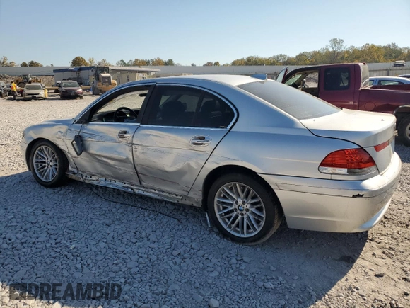 2004 BMW 7 Series 745i with VIN WBAGL63454DP71959, listed as a Copart auction lot 78001354 with Not Provided miles and Salvage Title. Bid and sale history available at DreamBid. Image 2.