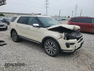 2018 Ford Explorer Platinum with VIN 1FM5K8HT0JGB28837, listed as a Copart auction lot 59709785 with 98,861 mi miles and Non repairable. Bid and sale history available at DreamBid. Image 4.