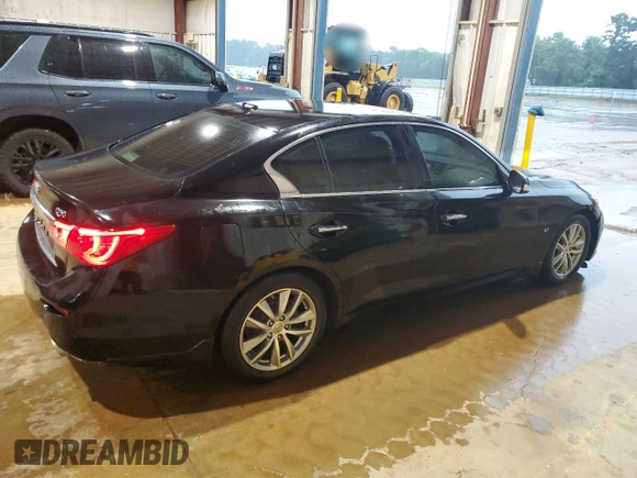 2015 Infiniti Q50 Premium with VIN JN1BV7AP6FM350140, listed as a Copart auction lot 56067465 with 125,241 mi miles and Salvage title. Bid and sale history available at DreamBid. Image 3.