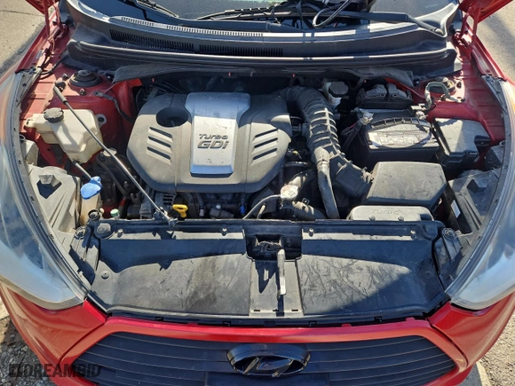 2013 Hyundai Veloster Turbo w/Black Int with VIN KMHTC6AE4DU142055, listed as a Copart auction lot 54666655 with 110,777 mi miles and Clean Title. Bid and sale history available at carsss.com. Image 7.