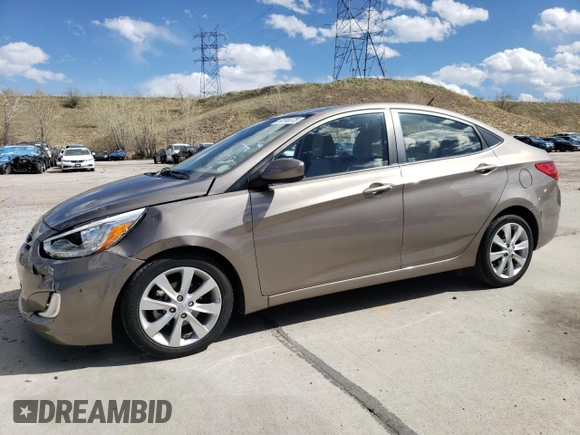 2014 Hyundai Accent GLS with VIN KMHCU4AE0EU676317, listed as a Copart auction lot 53395075 with 79,838 mi miles and Salvage Title. Bid and sale history available at carsss.com. Image 1.