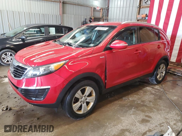 2012 Kia Sportage LX with VIN KNDPBCA2XC7221238, listed as a Copart auction lot 53683495 with 217,313 mi miles and Salvage Title. Bid and sale history available at DreamBid. Image 1.