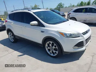 2013 Ford Escape Titanium with VIN 1FMCU0J9XDUA33872, listed as a IAAI auction lot 42009286 with 161,677 mi miles. Bid and sale history available at carsss.com. Image 1.