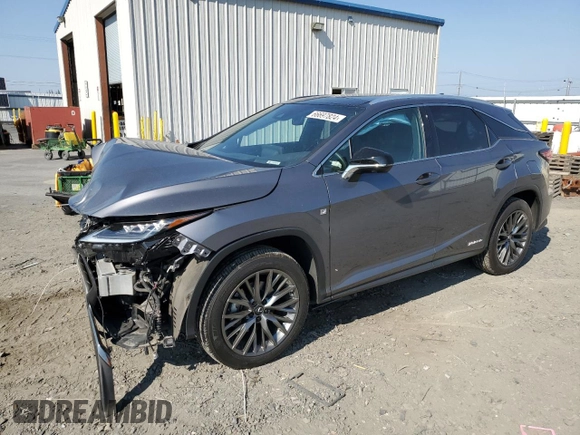 2022 Lexus RX with VIN 2T2YGMDA3NC080976, listed as a Copart auction lot 66697824 with 15,536 mi miles and Salvage Title. Bid and sale history available at carsss.com. Image 1.