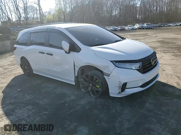 2021 Honda Odyssey EX-L with VIN 5FNRL6H78MB019258, listed as a Copart auction lot 52496285 with 33,734 mi miles and Salvage Title. Bid and sale history available at DreamBid. Image 11.