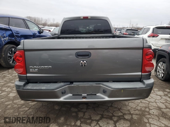 2006 Dodge Dakota SLT with VIN 1D7HE42K96S694927, listed as a Copart auction lot 47927285 with Not Provided miles and Salvage Title. Bid and sale history available at carsss.com. Image 6.