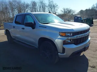 2021 Chevrolet Silverado 1500 Custom with VIN 1GCPYBEK6MZ297547, listed as a IAAI auction lot 41651824 with 107,804 mi miles. Bid and sale history available at carsss.com. Image 1.