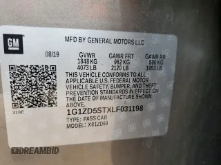 2020 Chevrolet Malibu LT with VIN 1G1ZD5STXLF031198, listed as a Copart auction lot 43332205 with 93,493 mi miles and Salvage Title. Bid and sale history available at carsss.com. Image 15.