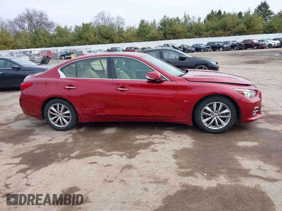 2014 Infiniti Q50 Sport with VIN JN1BV7AR4EM702549, listed as a IAAI auction lot 41803344 with 197,187 mi miles and . Bid and sale history available at carsss.com. Image 13.