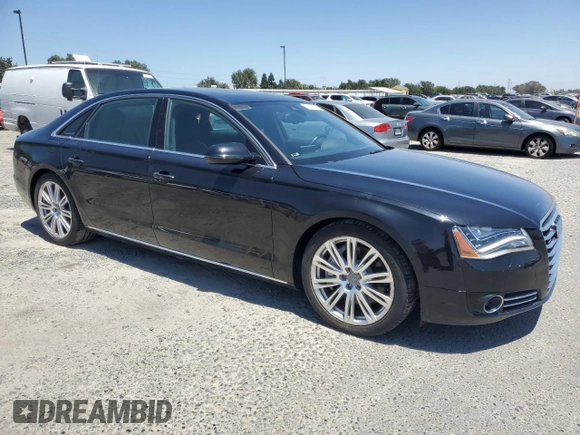 2012 Audi A8 with VIN WAURVAFD9CN022995, listed as a Copart auction lot 60225785 with 85,025 mi miles and Clean title. Bid and sale history available at DreamBid. Image 4.
