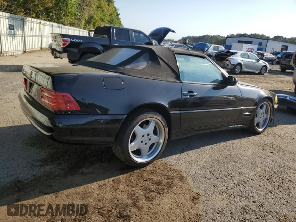 2001 Mercedes-Benz SL 500 with VIN WDBFA68FX1F196609, listed as a Copart auction lot 76124154 with 49,809 mi miles and Salvage title. Bid and sale history available at DreamBid. Image 3.