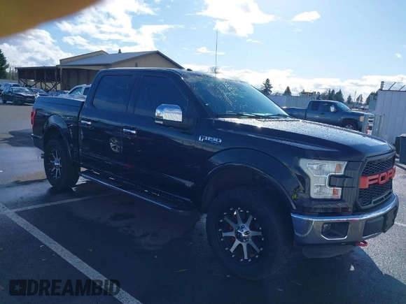 2015 Ford F-150 XLT with VIN 1FTEW1EF5FFB07171, listed as a IAAI auction lot 41819014 with 155,560 mi miles. Bid and sale history available at carsss.com. Image 1.