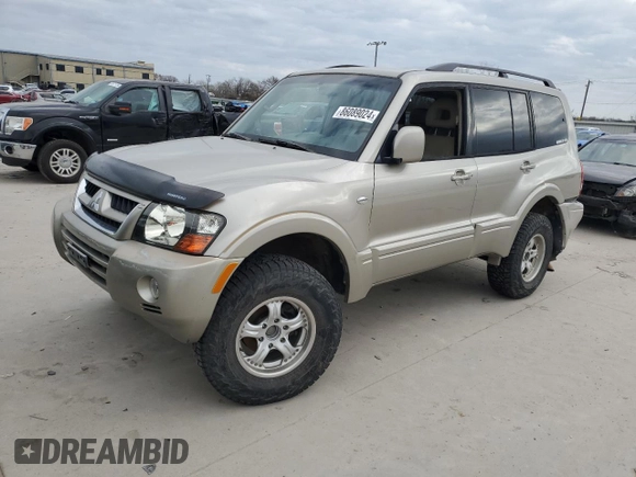 2003 Mitsubishi Montero LTD with VIN JA4NW51S63J019484, listed as a Copart auction lot 86089024 with 0 mi miles and Salvage Title. Bid and sale history available at carsss.com. Image 1.