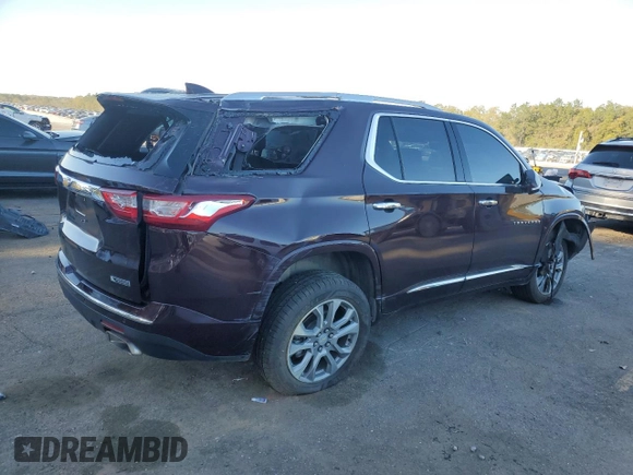 2018 Chevrolet Traverse Premier with VIN 1GNERKKW9JJ277127, listed as a Copart auction lot 49615235 with 142,383 mi miles and Non Repairable. Bid and sale history available at carsss.com. Image 3.