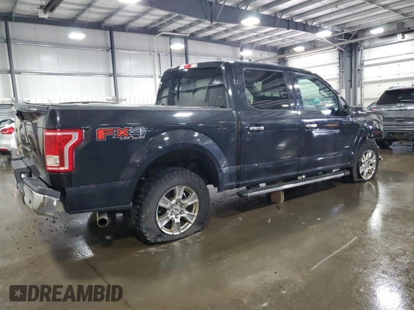 2015 Ford F-150 XLT with VIN 1FTEW1EGXFFB70128, listed as a Copart auction lot 50907155 with 152,504 mi miles and Salvage Title. Bid and sale history available at carsss.com. Image 3.