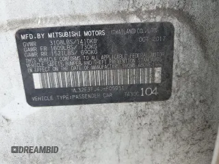 2018 Mitsubishi Mirage G4 ES with VIN ML32F3FJ4JHF05931, listed as a Copart auction lot 63828624 with 87,842 mi miles and Salvage Title. Bid and sale history available at carsss.com. Image 13.