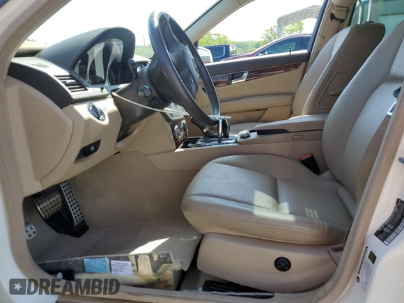 2010 Mercedes-Benz C 300 Sport with VIN WDDGF5EB6AR092478, listed as a Copart auction lot 54294735 with 76,057 mi miles and Salvage Title. Bid and sale history available at DreamBid. Image 7.