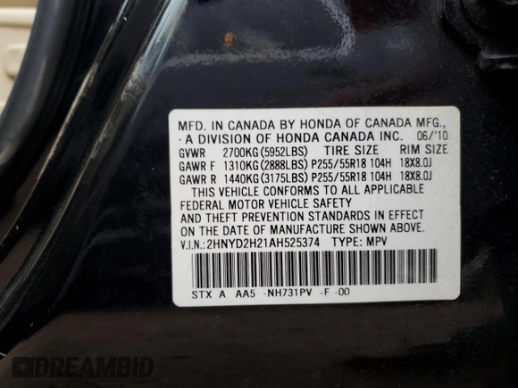 2010 Acura MDX with VIN 2HNYD2H21AH525374, listed as a Copart auction lot 84120164 with 196,989 mi miles and Clean Title. Bid and sale history available at carsss.com. Image 12.
